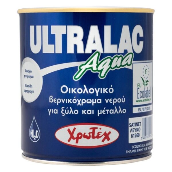 ultralac aqua λευκό gloss λαδομπογιά νερού νο60260 χρωτεχ (1)